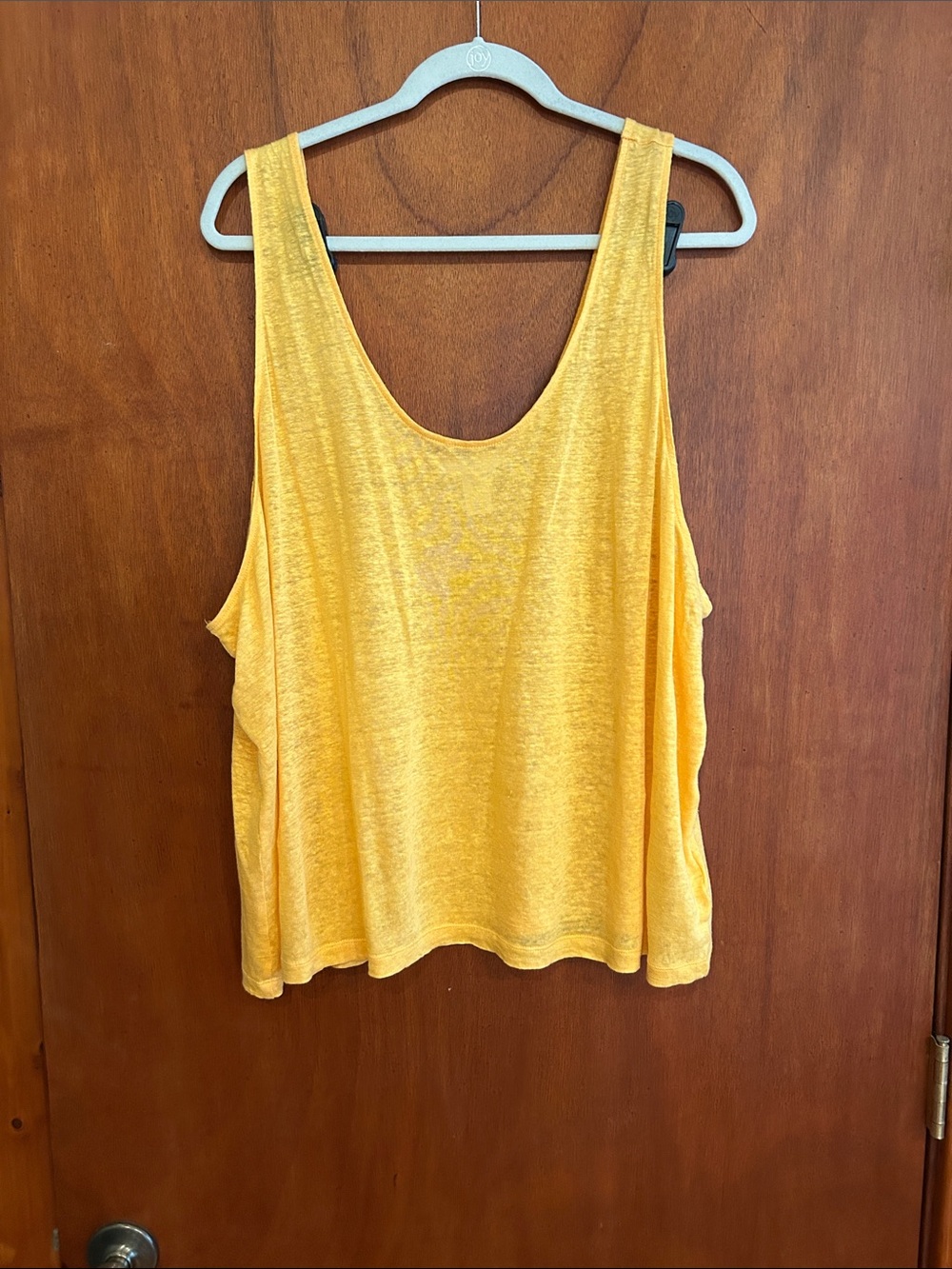 H&M marigold linen tank top boxy cropped size XXL